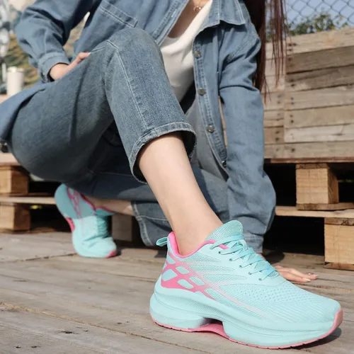 Vista 6 de Zapatos para caminar para mujer, antideslizantes, cómodos, tenis para correr