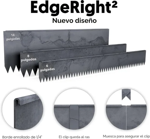 Vista 2 de Edge Right - Borde de paisaje martillo - Tiras de 48 pulgadas - 14 pulgadas de profundidad 1/4 de pulgada con tapa redondeada COR-Ten Acero