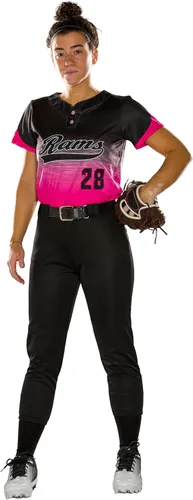 Vista 2 de Alleson Athletic pantalones softball con trabillas de cinturón para mujer