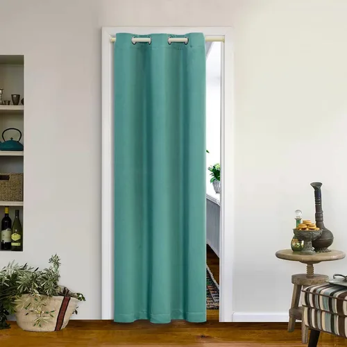 Vista 136 de MYSKY HOME Cortinas Aqua para Armario para Entrada Cortina Opaca para Puerta para Sala de Estar Cortina Oscurecedora de Habitación con Ojales