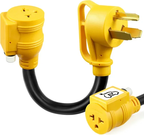 Vista 12 de Adaptador de enchufe macho NEMA N6-30P de 30Amp a enchufe de secadora a adaptador de cargador EV de 6-20R, enchufe de secadora de 3 clavijas de 30A