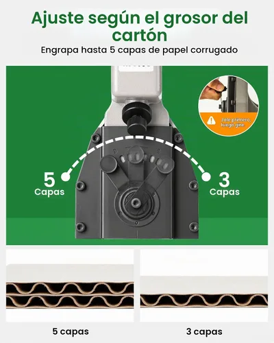 Vista 2 de meite HB3515 16 Calibre 5/8 pulgadas Longitud 1-3/8 '' Corona Manual Stick Cartón Cierre Grapadora Double,Single Wall Corrugated Packaging