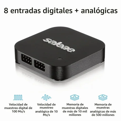 Vista 2 de Logic 8 (negro) - Analizador lógico Saleae de 8 canales