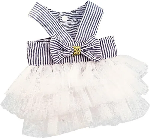 Vista 20 de Vestido de perro arnés para niña, ropa Yorkie para perros pequeños, vestidos para cachorros y niñas, vestido tutú pequeño