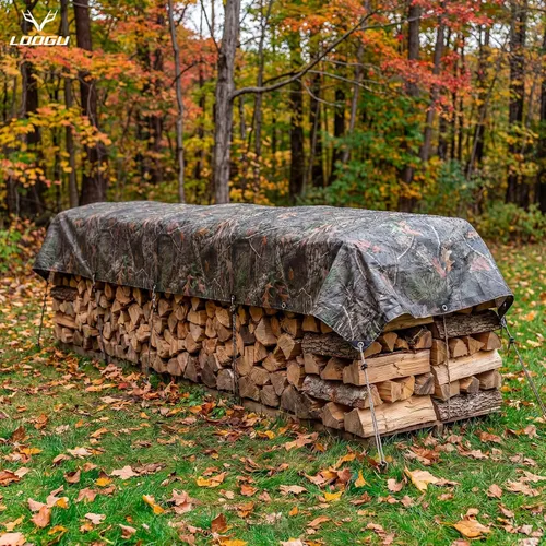 Vista 7 de LOOGU Lona impermeable resistente, cubierta de poliéster multiusos de camuflaje de árbol biónico