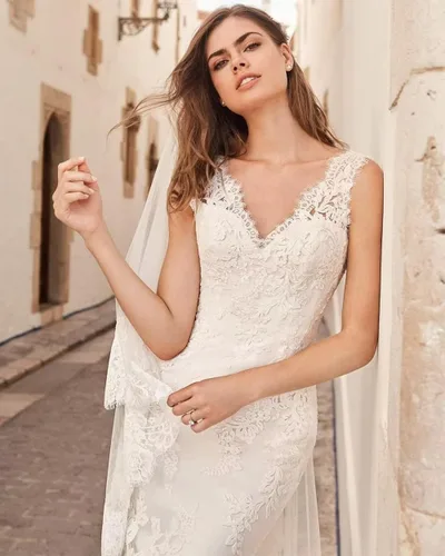 Vista 3 de Cadoly Vestido de baile de encaje para novia 2022 vestidos de boda para novia con mangas