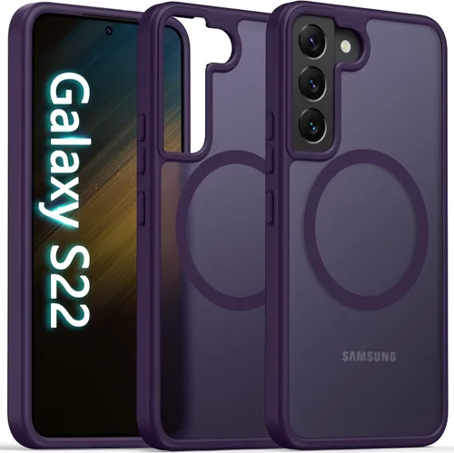 Vista 43 de Oterkin Funda magnética para Samsung Galaxy A17 mate, funda de teléfono A17 compatible con MagSafe esmerilada, translúcida, a prueba de golpes Negro