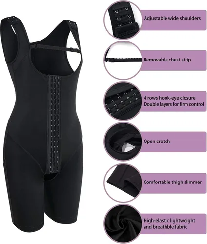 Vista 4 de BRABIC - Faja tipo body para mujer moldeadora de cintura realce de glúteos control de abdomen y estilizadora de piernas faja de cuerpo completo