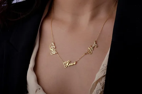 Vista 4 de 925 Sterling Silver Personalized Name Necklace - Multiple Custom Name Necklace Gold - Personalized Jewelry - Handmade Jewelry - Custom Name Necklace