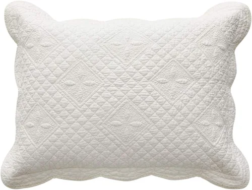 Vista 9 de Calla Angel Sage Garden - Funda de almohada acolchada de algodón puro de lujo matelassé, estándar, 20 x 26 pulgadas, café