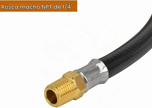 Vista 7 de only fire Regulador de propano horizontal de dos etapas, manguera de propano de 5 pies y 1/4" NPT con conexión POL