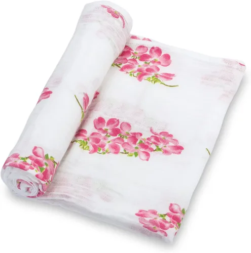 Vista 20 de LollyBanks Mantas para Bebé, Manta de Arrullo de Muselina de Algodón 100% para Niñas, Suave y Grande de 47 x 47 Pulgadas, Arrullo para Recién