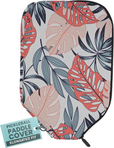 Vista 40 de Palms-O-Aces Pickleball Paddle Cover Canvas Padded Pickleball Paddles Sleeve with Zipper Lightweight Protective Paddle Case for Standard Paddles