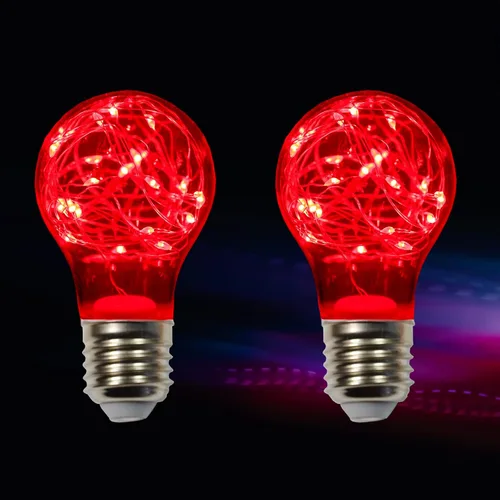 Vista 16 de Bombilla decorativa morada, bombillas LED de hadas moradas de 2 W, bombillas lindas equivalentes a 15 W para lámparas colgantes, recámara, sala