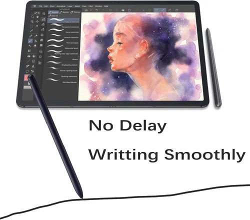 Vista 5 de Puntero de repuesto para Samsung Galaxy Tab S7, Tab S7+ Plus, Tab S7 FE S Pen Stylus + puntas/puntas (bolígrafo negro)