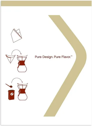Vista 3 de Chemex FSU-100 Filtros de café plegados en forma cuadrada, naturales. Paquete de 100 unidades., Marrón