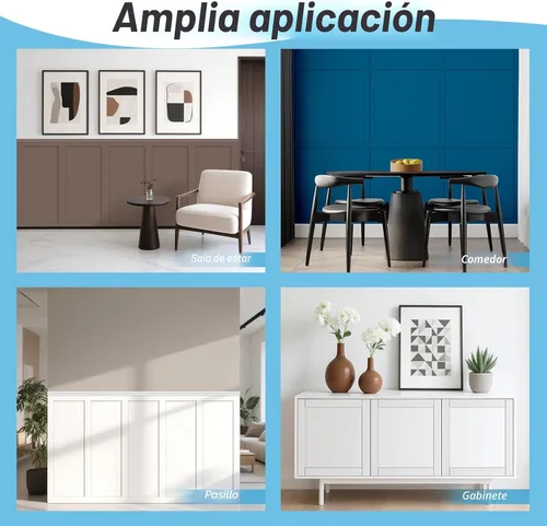 Vista 9 de Art3d Kit de Revestimiento de Tablero y Listón Prefabricado Pintable, Panel de Pared de Acento de MDF para Cocina Dormitorio Sala de Estar