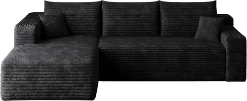 Vista 8 de Sofá deshuesado de 96 pulgadas, sofá modular en forma de L, color negro