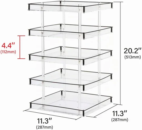 Vista 6 de MK302 – Acrílico Nail Polish Rotating Display Rack