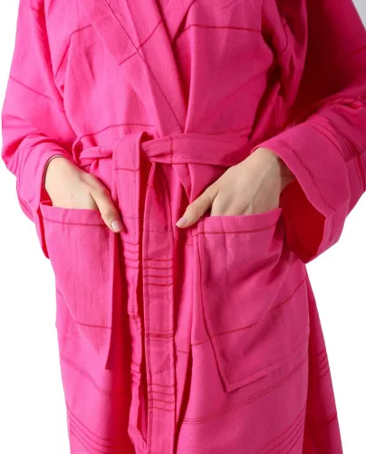 Vista 5 de SULTAN'S GEM Bata ligera de algodón con capucha para hombres y mujeres, bata de baño de algodón turco, bata unisex