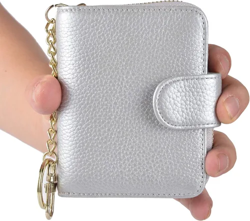 Vista 7 de Beurlike billetera de cuero, con tarjetero con bloqueo RFID, organizador, billetera segura para mujer