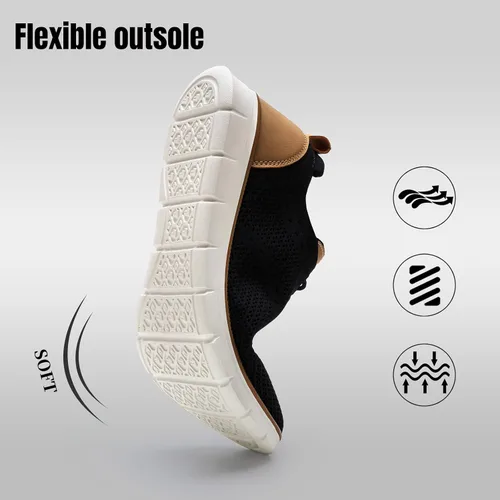 Vista 4 de LEZTA Zapatos deportivos de vestir casuales para hombre, ligeros, Oxford, con soporte para el arco, zapatos para caminar