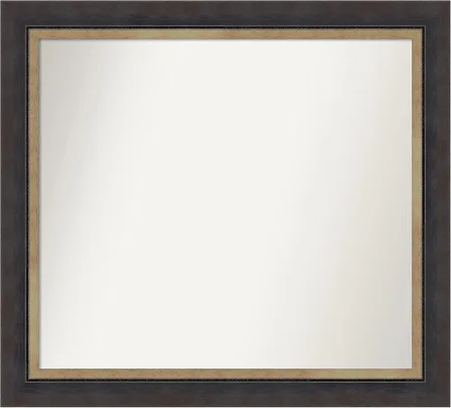 Vista 374 de Amanti Art Espejo personalizado, espejo de baño negro Astor, espejo de pared o espejo de tocador de baño sobre el fregadero (25 x 25 pulgadas)