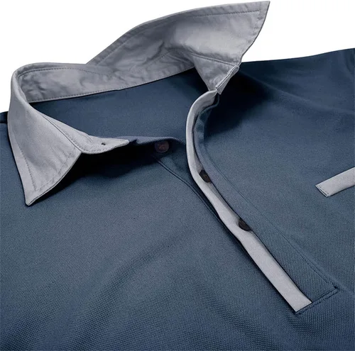 Vista 4 de Camisa Superior para Hombre Color sólido Blusa Manga Larga Camisetas Solapa Camiseta Deportiva Ropa cómoda Túnicas