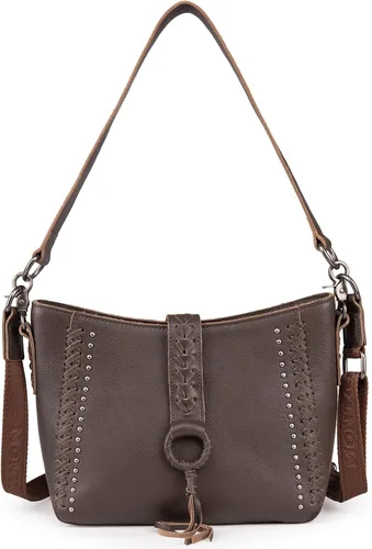 Vista 3 de Montana West Hobo Purse Western Satchel Shoulder Bags for Women Genuine Leather Crossbody