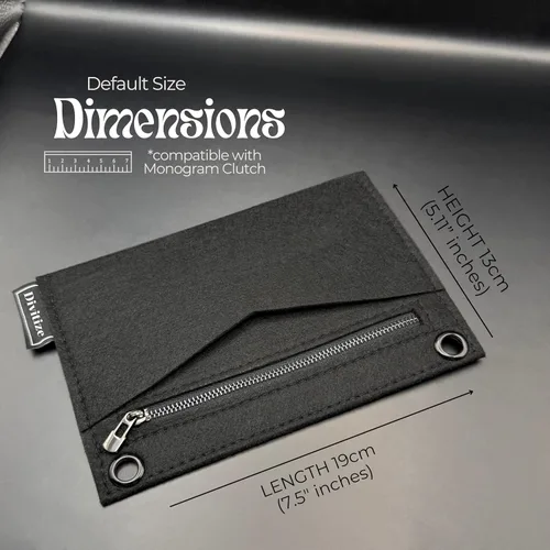 Vista 12 de Conversion Kit compatible with Monogram Clutch, Insert with 120cm - 47" inches Premium Gold Chain, Wristlet Insert Wallet on Chain (Lime)