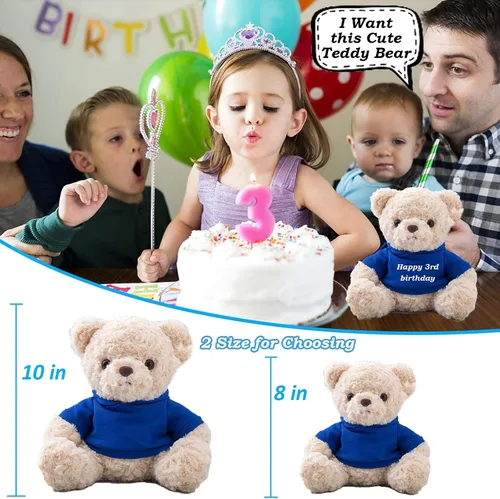 Vista 4 de Regalos personalizados para mujereshombres, oso de peluche con texto personalizado, oso de peluche personalizado con capucha para familiares