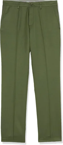Vista 4 de Tienda Essentials - Pantalón de vestir de corte ajustado y diseño frontal plano para hombre