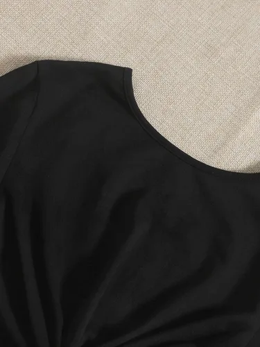 Vista 3 de SOLY HUX Camiseta básica de verano de 3 piezas para mujer, manga corta, ajustada, color liso