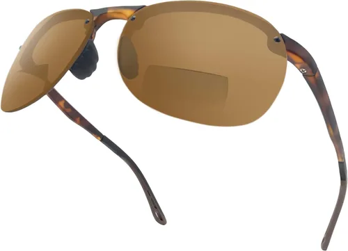 Vista 6 de VITENZI Gafas de sol bifocales TR90 Semi Rimless Reading Sun Tinted Glasses con lectores - Como