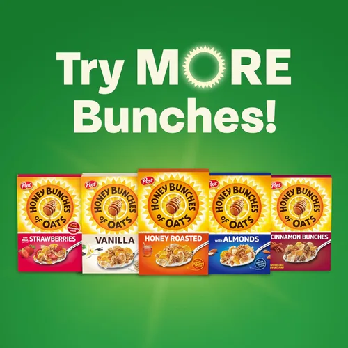 Vista 7 de Honey Bunches of Oats Cereal de desayuno de arce y nueces, hecho con racimos de granola, caja de 12 onzas
