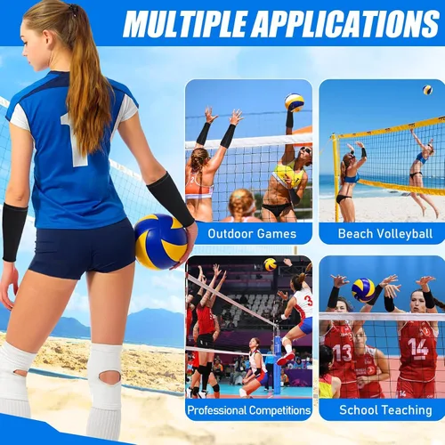 Vista 6 de TOBWOLF 1 par de mangas de brazo de voleibol, mangas de compresión de voleibol, mangas de antebrazo deportivas, mangas de antebrazo para pasar