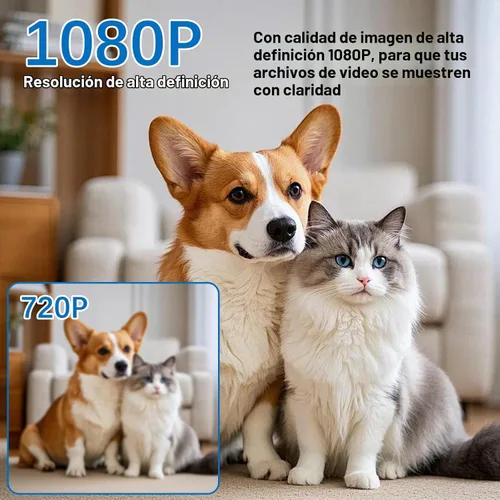 Vista 7 de Minicámara, cámara de vigilancia HD para el hogar, compatible con detección de movimiento. Adecuada para el cuidado de ancianos, niños y mascotas