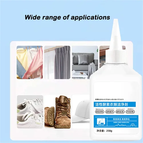 Vista 2 de VIED Enzimas activas de 9.10 oz para limpieza de ropa, enzimas activas removedor de manchas de lavandería (2 unidades)