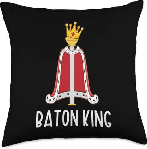 Vista 4 de Baton King Throw Pillow
