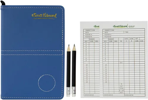 Vista 8 de Scott Edward Funda para tarjeta de puntuación de golf, soporte de cuero para tarjetas de puntuación, estadísticas y seguimiento de puntuaciones