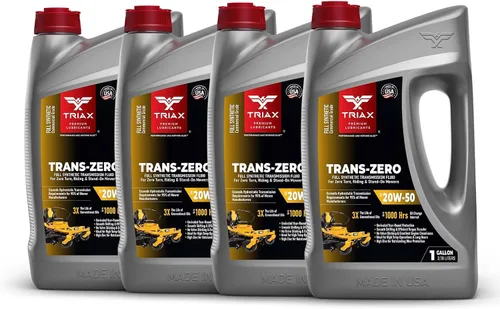 Vista 12 de TRIAX Trans Zero 20W-50 Aceite de transmisión hidrostático totalmente sintético para cortacésped de giro cero (1 galón)