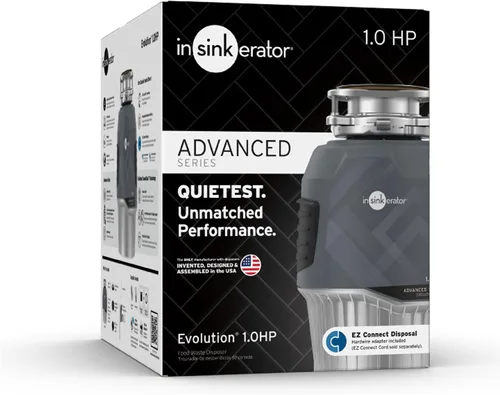 Vista 11 de InSinkErator EVOLUTION 1 HP 1 CV, Serie Avanzada de Triturador de Residuos Alimenticios con Alimentación Continua, Gris