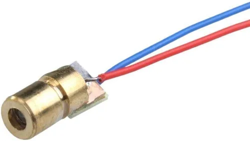 Vista 4 de HiLetgo 10 unids 5V 650nm 5mW Punto Rojo Cabeza Láser Diodo Láser Tubo Láser Rojo con Conductores Cabeza Diámetro Exterior 0.236 in