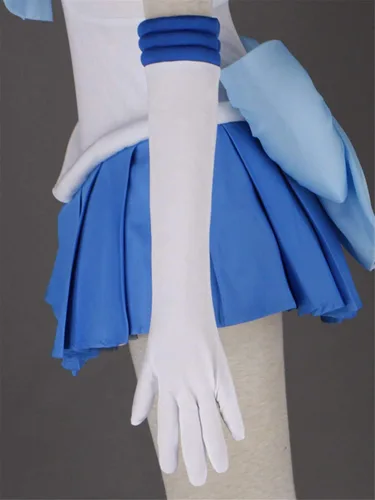 Vista 8 de YOUYI Disfraz de anime Mercury para mujer, talla estadounidense, falda azul