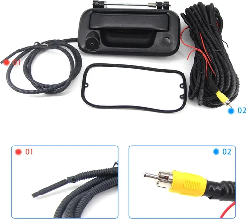 Vista 7 de FEXON Manija de la puerta trasera y cámara de estacionamiento inversa compatible con Ford F150 2005-2014 F250 F350 F450 F550 2008-2016