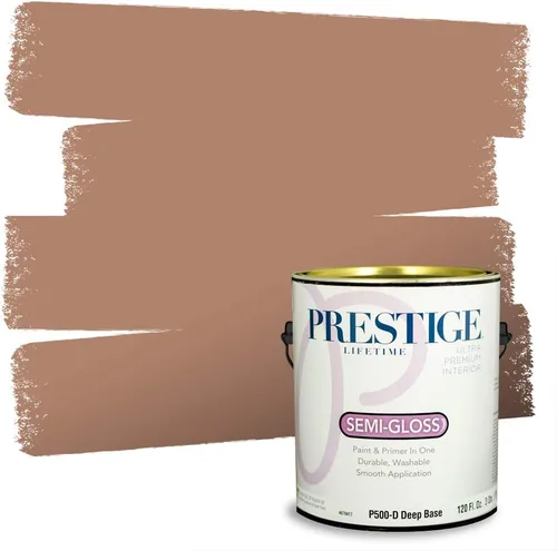 Vista 24 de PRESTIGE Pintura exterior e imprimación en uno, bronceado Aberdeen, plano, 1 galón