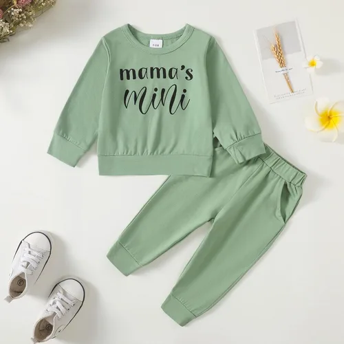 Vista 3 de Ropa de bebé niña para otoño e invierno, conjunto de tops y pantalones interiores para niñas pequeñas para 3M-3T