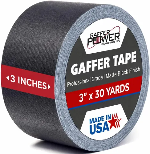 Vista 9 de Gaffer Power cinta de tela profesional, con calidad premium. Hecha en Estados Unidos. Cinta de tela resistente. No reflexiva. Multipropósito. Mejor