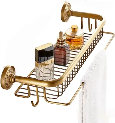 Vista 22 de High-End Retro Copper Bathroom Hardware Set – American and European Style Towel Rack Combination [Various Designs Available],Bath Towel Rack