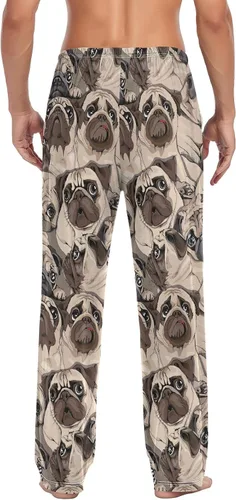 Vista 5 de Aslsiy Lizards Green - Pantalones de pijama para hombre, pantalones suaves separados para hombre, pantalones de descanso